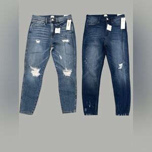 🏷️ (2) Sneak Peek High Rise Cropped Ankle Jeans